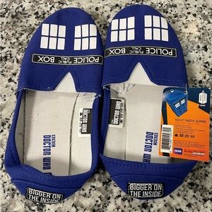 Adult Tardis Canvas Slippers